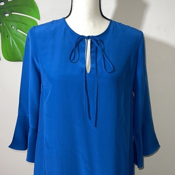 Amanda Uprichard Star Silk Dress in Blue Sz. Small - Picture 8 of 12